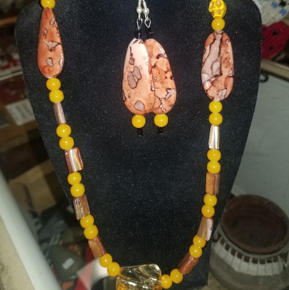Necklace and matching earrings